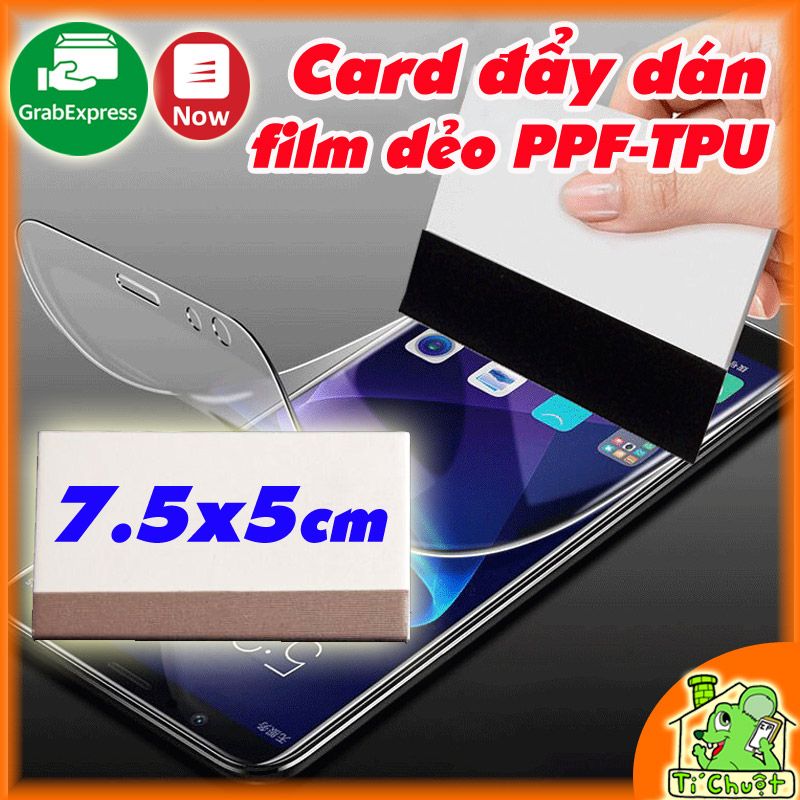 Card hỗ trợ gạt đẩy bọt khí dán film dẻo cho điện thoại