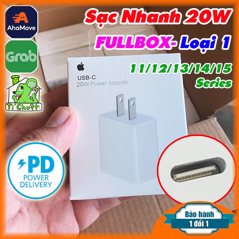 Sạc Nhanh 20W PD A2305 Type-C iPhone iPad Loại 1 FULLBOX