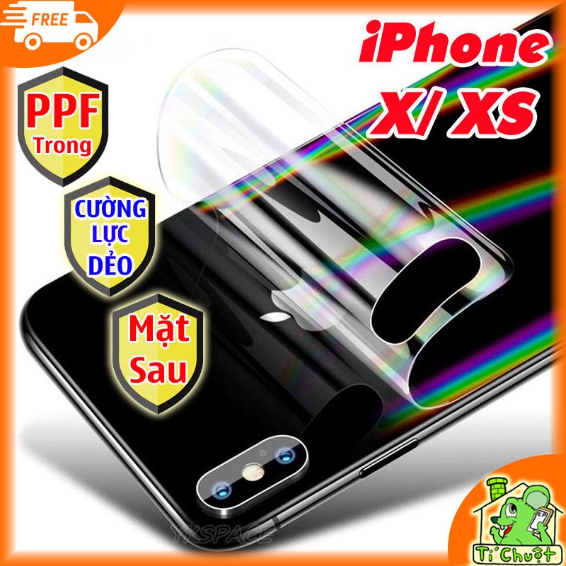 Dán PPF iPhone X/ Xs Mặt Sau Cường Lực Dẻo Trong Suốt