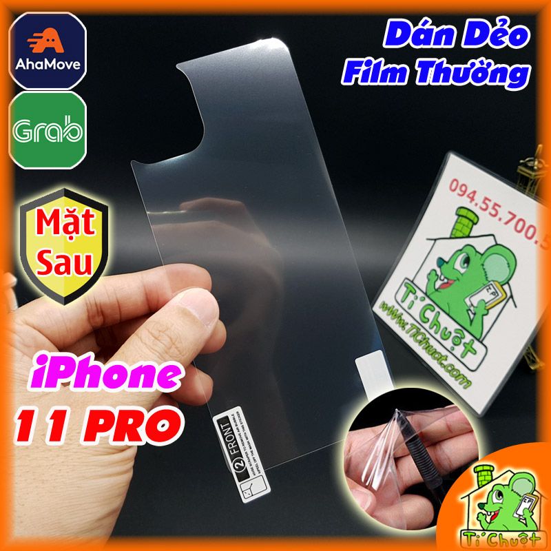 Dán Dẻo iPhone 11 PRO Mặt Sau Film Thường Chống Trầy Xước