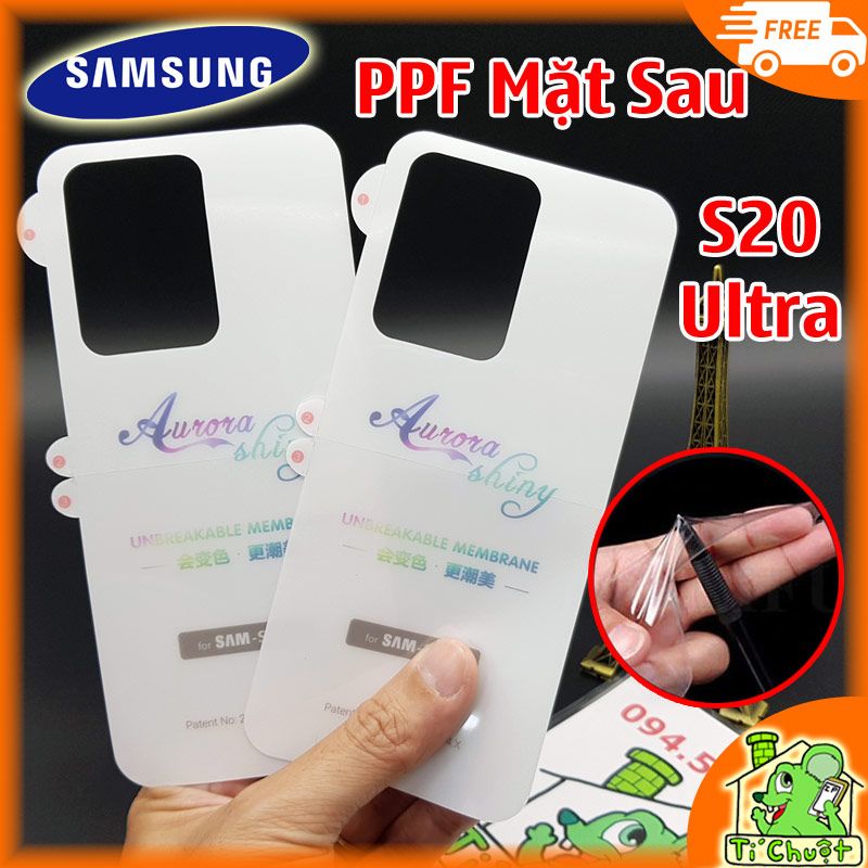 Dán PPF Samsung S20 Ultra Mặt Sau Cường Lực Dẻo Trong Suốt