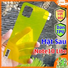 Dán TPU Samsung Note 10 Lite Mặt Sau Cường Lực Dẻo Trong Suốt