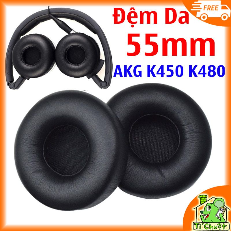 Đệm Mút Da Tai Nghe Tròn 55mm 5cm Headphones chụp tai