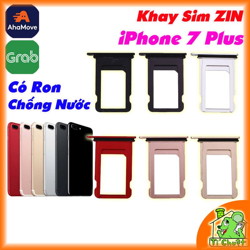 Khay sim iPhone 7 Plus ZIN Bằng Thép Có Ron Chống Nước