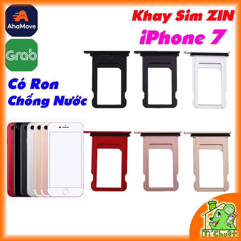 Khay sim iPhone 7 ZIN Bằng Thép Có Ron Chống Nước