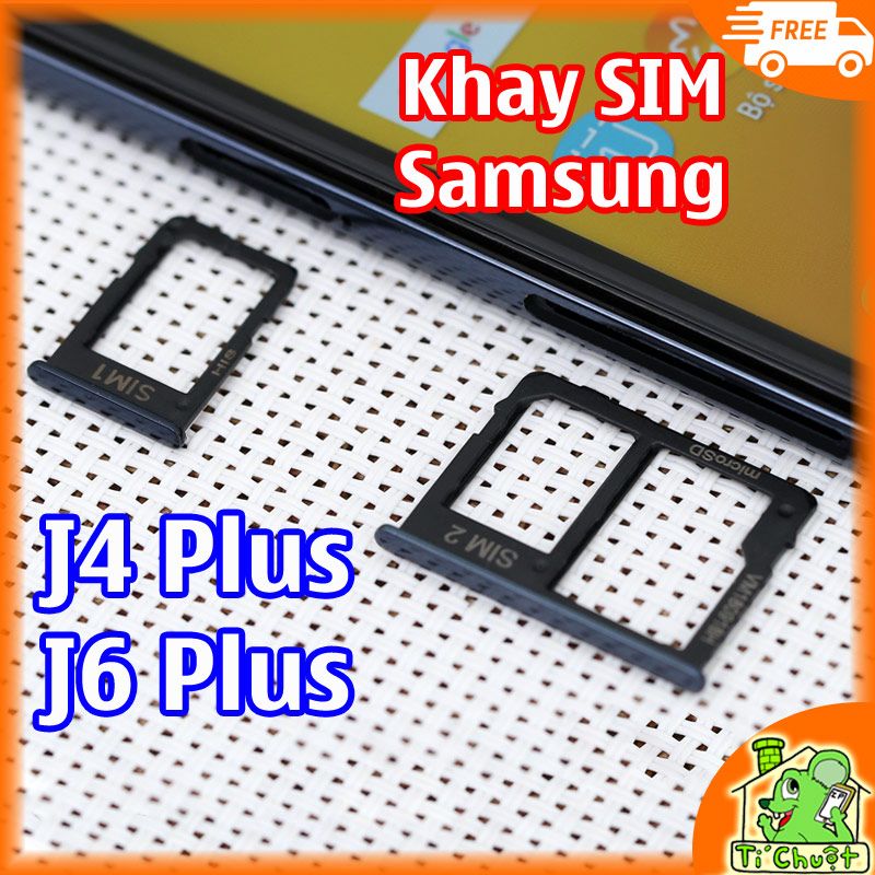 Khay sim Samsung J4 Plus/ J6 Plus ZIN Chính Hãng