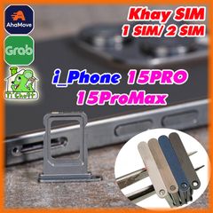 Khay Sim iPhone 15 PRO/ 15 PRO MAX bản 1 SIM/ 2 SIM có Ron Chống Nước & Lẫy Giữ Sim