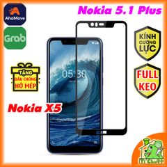 Kính CL Nokia 5.1 Plus/ X5 FULL Màn, FULL KEO Silicon