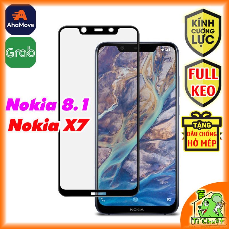 Kính CL Nokia 8.1 / X7 FULL Màn, Cường Lực 2.5D FULL KEO