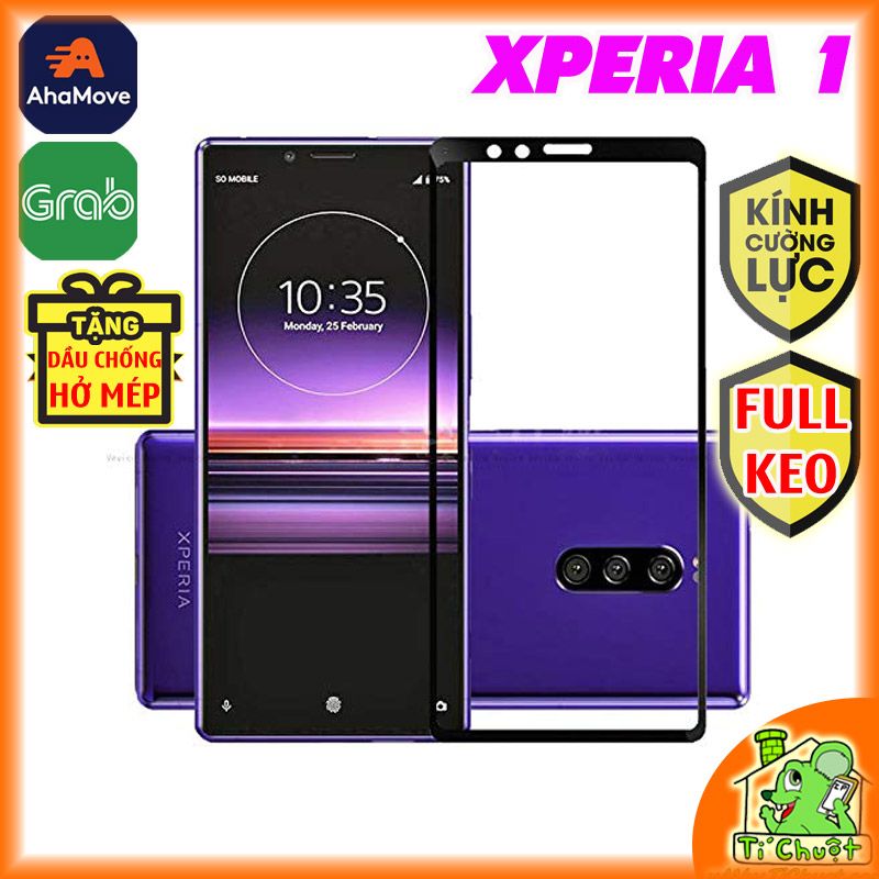 Kính CL Sony Xperia 1/ XZ4 FULL Màn, FULL KEO Silicon