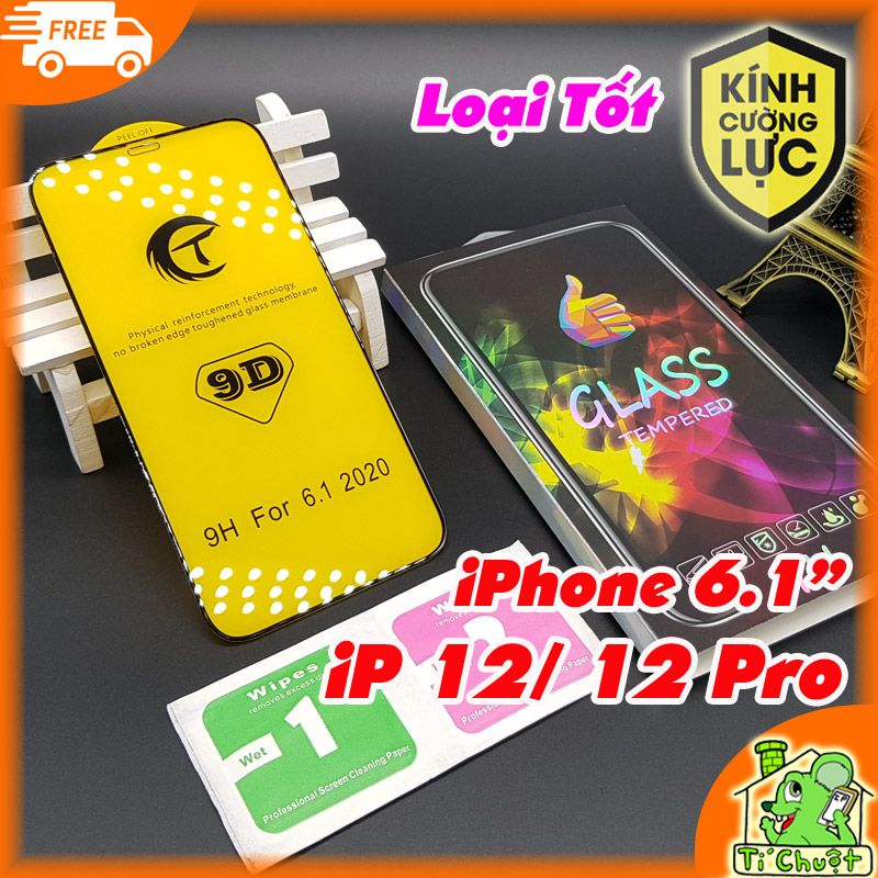 Kính CL iPhone 12/ 12 Pro Full Loại Tốt Siêu Cứng & Bóng Đẹp