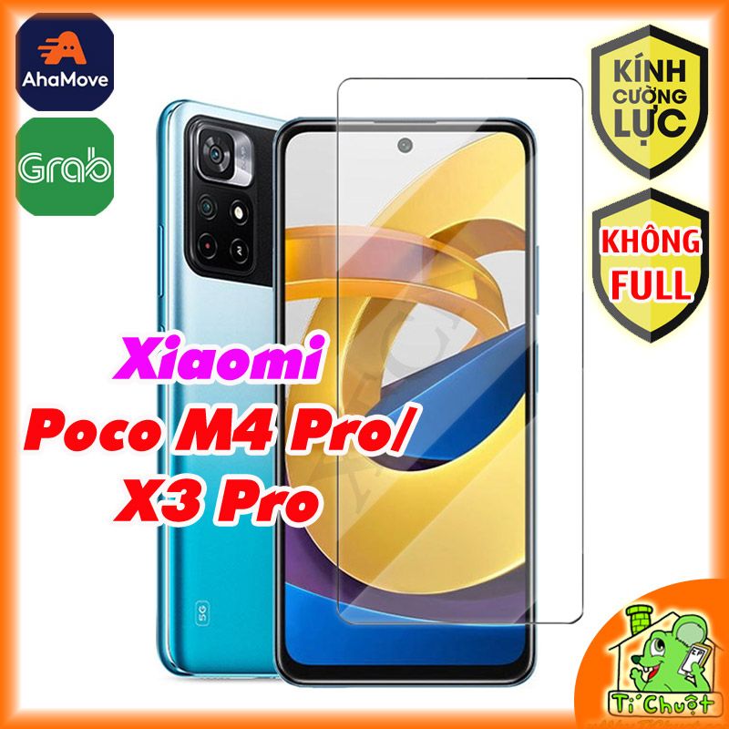 Kính CL Xiaomi POCO M4 Pro/ X3 PRO/ NFC Không FULL 2.5D-9H-0.26mm