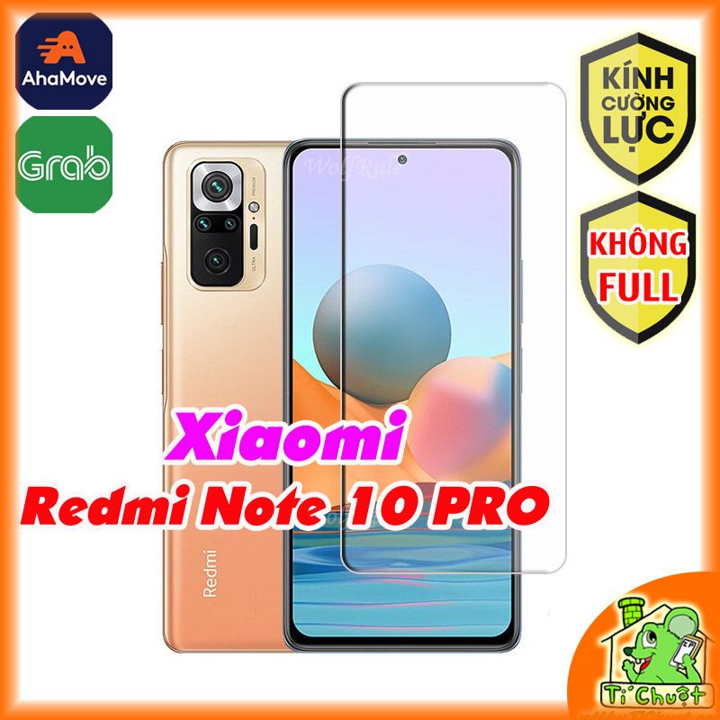 Kính CL Xiaomi Redmi Note 10 PRO Không FULL 2.5D-9H-0.26mm