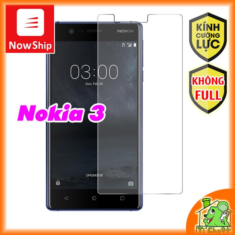 Kính CL Nokia 3 - Không FULL, 9H-0.26mm