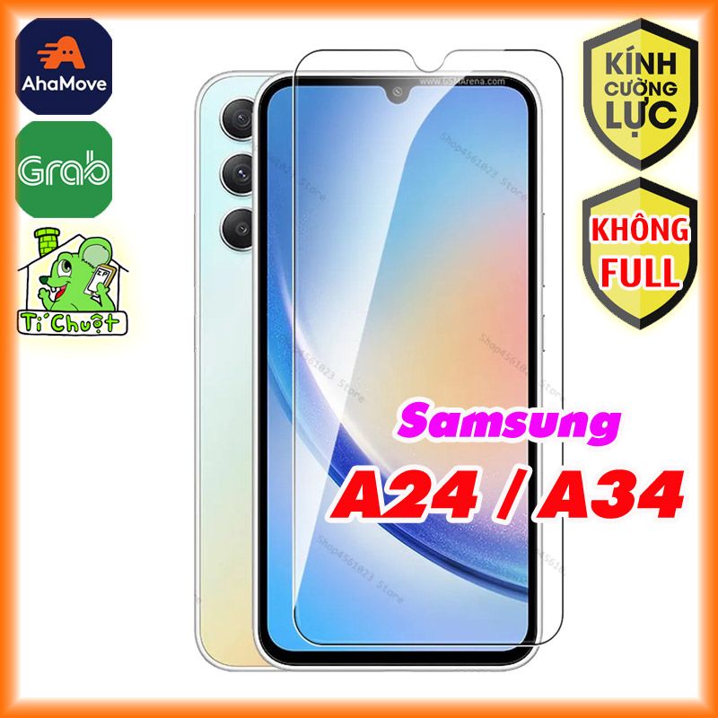 Kính CL Samsung A24 A34 Cường Lực Không FULL 2.5D-9H-0.26mm