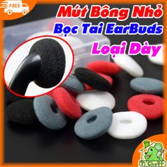 Mút Bông Lọc Âm Nhỏ 18mm Bọc Tai Nghe Earbuds Êm Tai Giúp Tăng Âm Bass