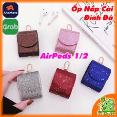 Bao Ốp Case Airpods 1/2 Nắp Cài Nút Đính Đá Lấp Lánh