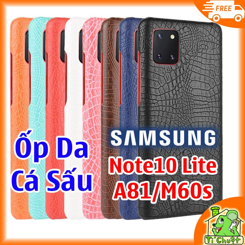 Ốp Lưng Samsung Note 10 Lite A81 M60s Vân Da Cá Sấu
