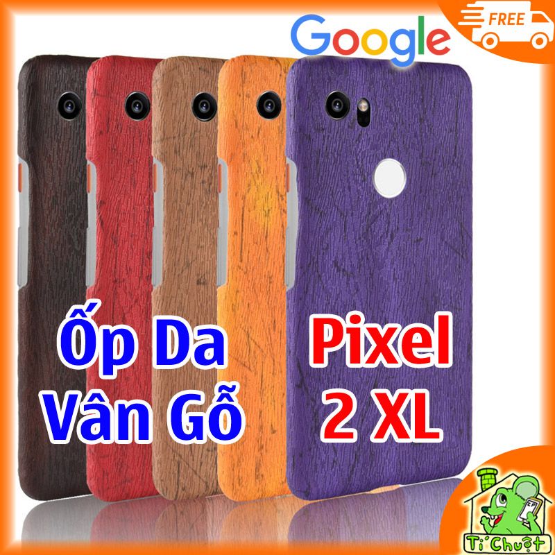 Ốp Lưng Google Pixel 2 XL Da Vân Gỗ