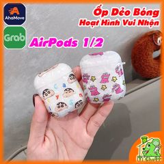 Bao Ốp Case Airpods 1/2 Nhựa Dẻo Sơn Bóng Hình Hoạt Họa