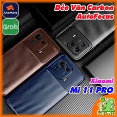 Ốp Lưng Xiaomi Mi 11 PRO AutoFocus Vân 3D Carbon Chống Sốc