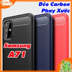 Ốp Lưng Samsung A71 Dẻo Carbon Phay Xước Chống Sốc