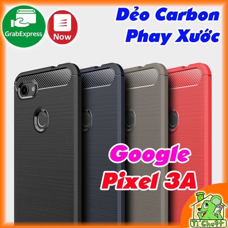 Ốp Lưng Google Pixel 3A Dẻo Carbon Phay Xước Chống Sốc