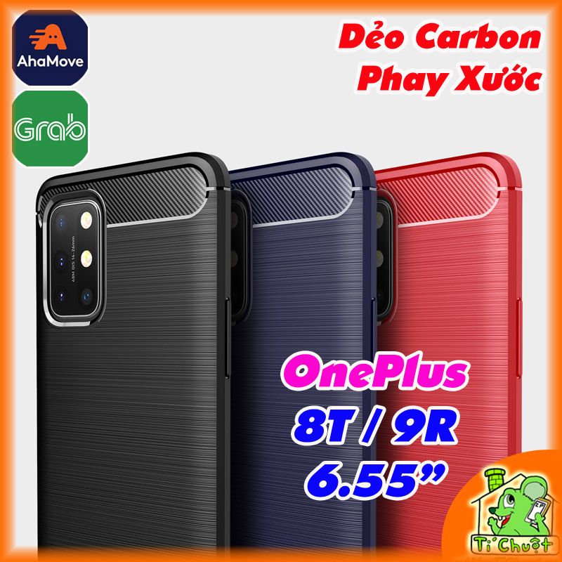 Ốp Lưng OnePlus 8T/ 9R Nội Địa Dẻo Carbon Phay Xước Chống Sốc