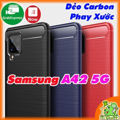 Ốp Lưng Samsung A42 5G Dẻo Carbon Phay Xước Chống Sốc