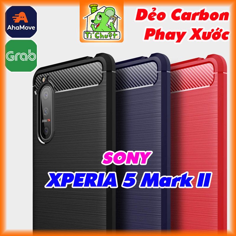 Ốp Lưng SONY XPERIA 5 Mark II Dẻo Carbon Phay Xước Chống Sốc