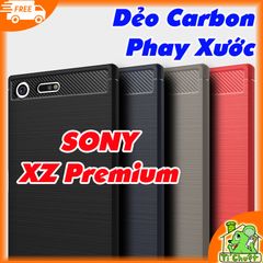 Ốp Lưng Sony XZ Premium Dẻo Carbon Phay Xước Chống Sốc