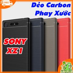 Ốp Lưng Sony XZ1 Dẻo Carbon Phay Xước Chống Sốc