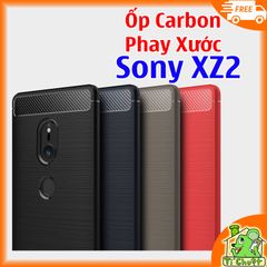 Ốp Lưng Sony XZ2 Dẻo Carbon Phay Xước Chống Sốc