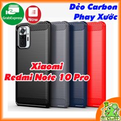 Ốp Lưng Xiaomi Redmi Note 10 PRO Dẻo Carbon Phay Xước Chống Sốc