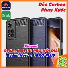 Ốp Lưng Xiaomi Redmi Note 11 PRO Nội Địa Dẻo Carbon Phay Xước Chống Sốc