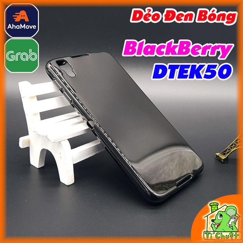 Ốp lưng BlackBerry DTEK50 Dẻo Màu Đen Sơn Bóng