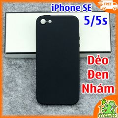 Ốp lưng iPhone 5 5s SE Dẻo Đen Nhám