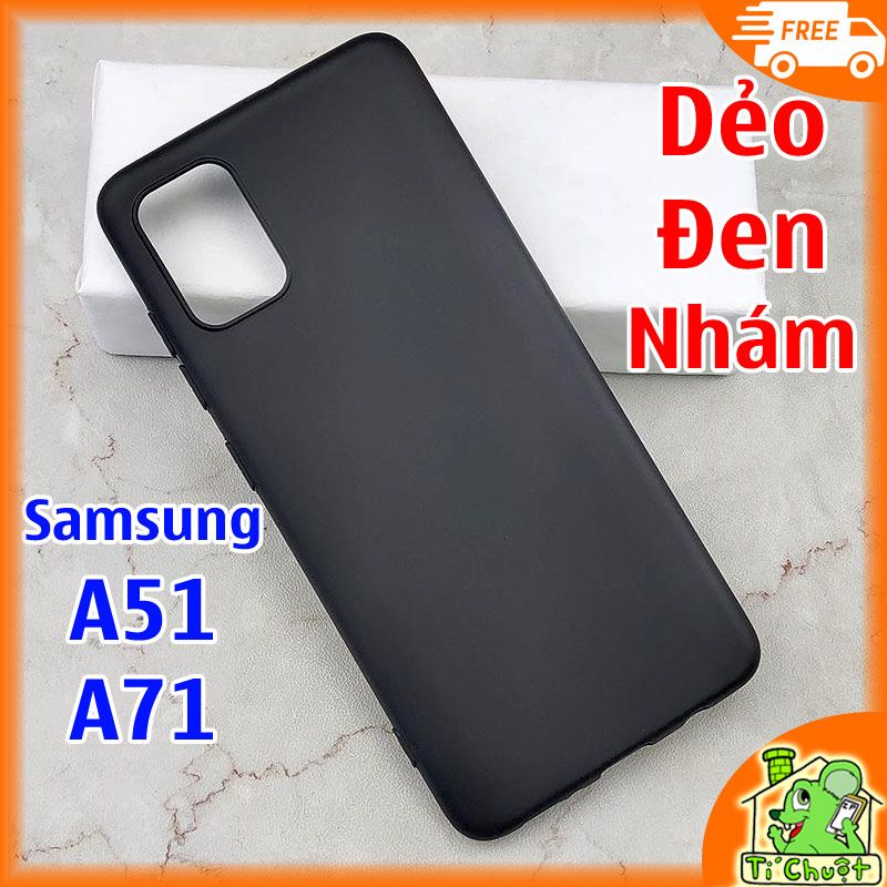 Ốp lưng Samsung A51 A71 Dẻo Đen Nhám