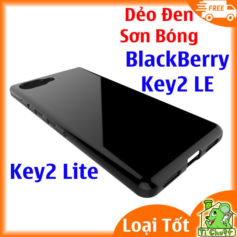 Ốp lưng BlackBerry Key2 Lite, Key2 LE Dẻo Màu Đen Sơn Bóng