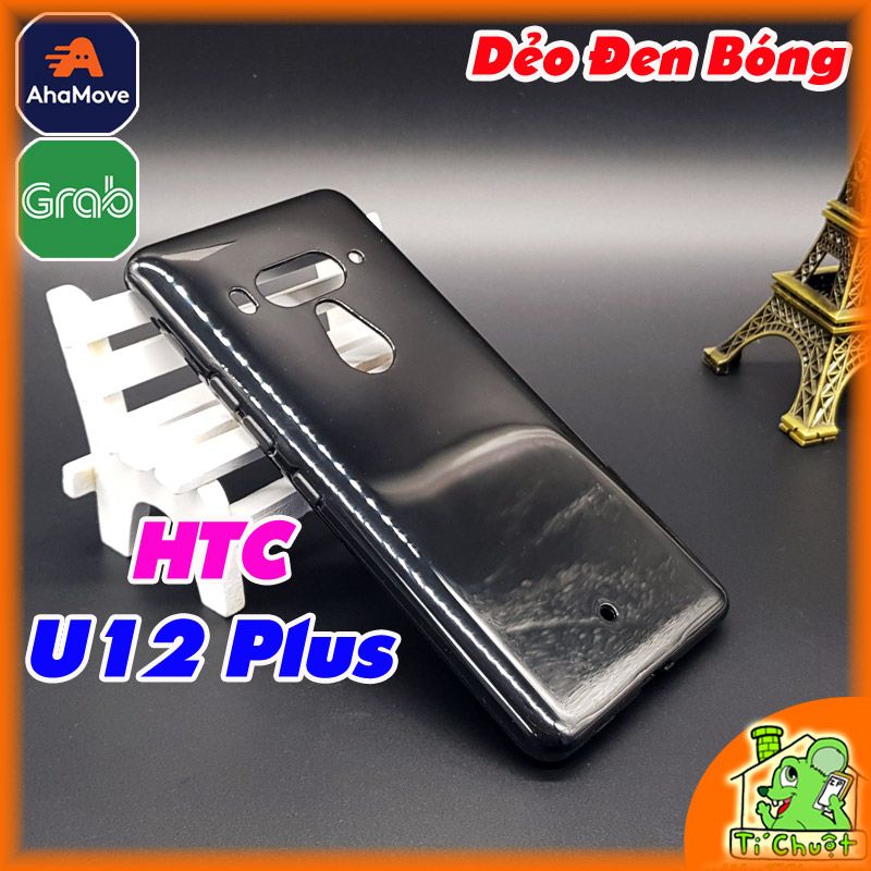 Ốp lưng HTC U12 Plus Dẻo Màu Đen Sơn Bóng