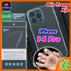 Ốp lưng iPhone 14 PRO Chính Hãng GOR Silicon Dẻo Trong Suốt