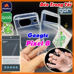 Ốp Lưng Google Pixel 8 Chính Hãng GOR Silicon Dẻo Trong Suốt Chống Sốc