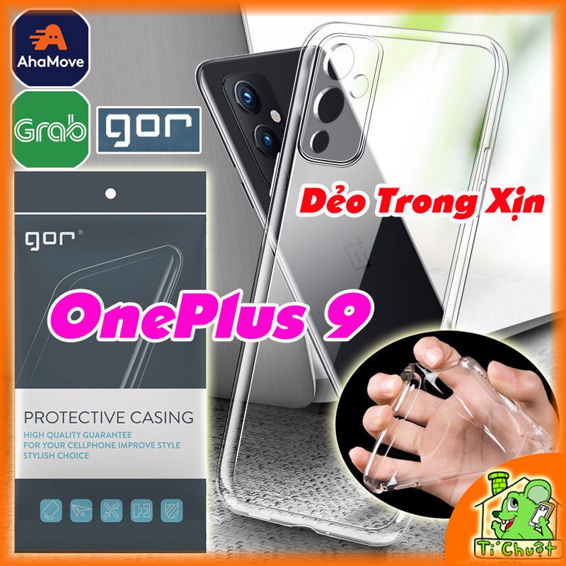 Ốp lưng OnePlus 9 Chính Hãng GOR Silicon Dẻo Trong Suốt