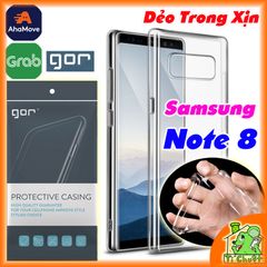 Ốp lưng Samsung Note 8 Chính Hãng GOR Silicon Dẻo Trong Suốt