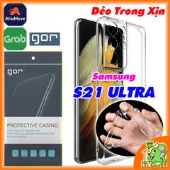 Ốp lưng Samsung S21 ULTRA Chính Hãng GOR Silicon Dẻo Trong Suốt