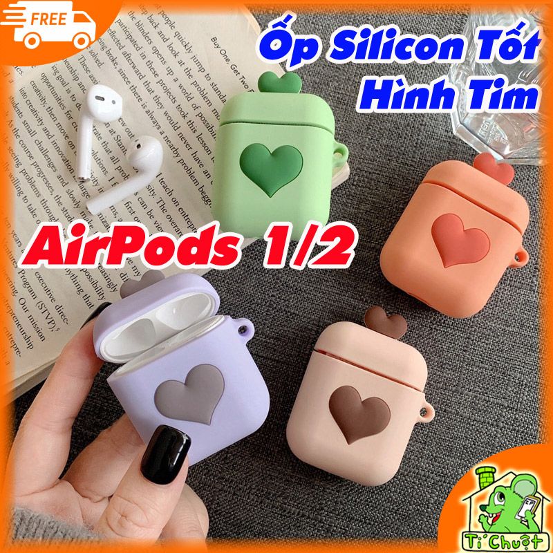 Bao Ốp Airpods Silicon Hình Trái Tim