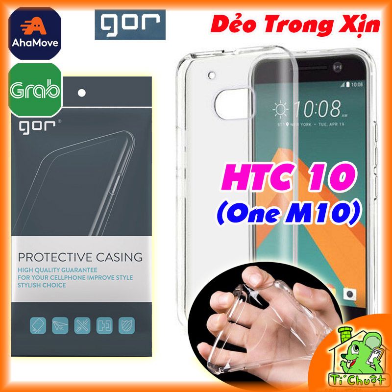 Ốp lưng HTC 10/ One M10 Chính Hãng GOR Silicon Dẻo Trong Suốt