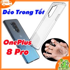 Ốp lưng OnePlus 8 Pro Silicon Loại Tốt Dẻo Trong Suốt