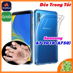 Ốp lưng Samsung A7 2018 Silicon Loại Tốt Dẻo Trong Suốt