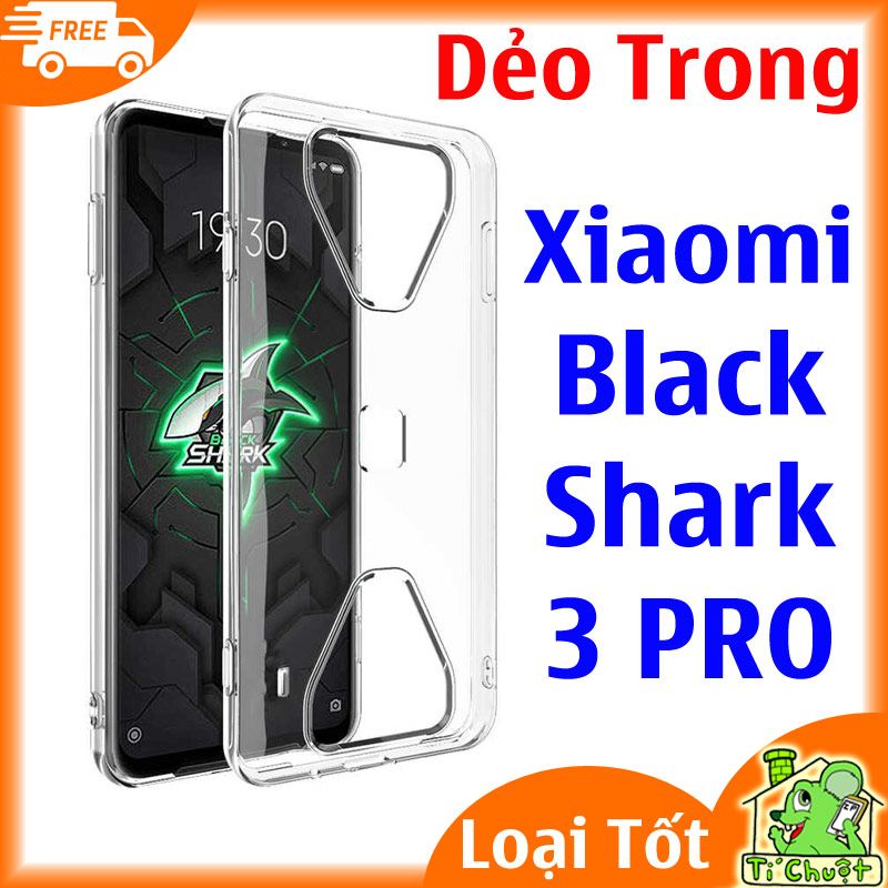 Ốp lưng Xiaomi Black Shark 3 PRO Silicon Dẻo Trong Suốt Loại Tốt